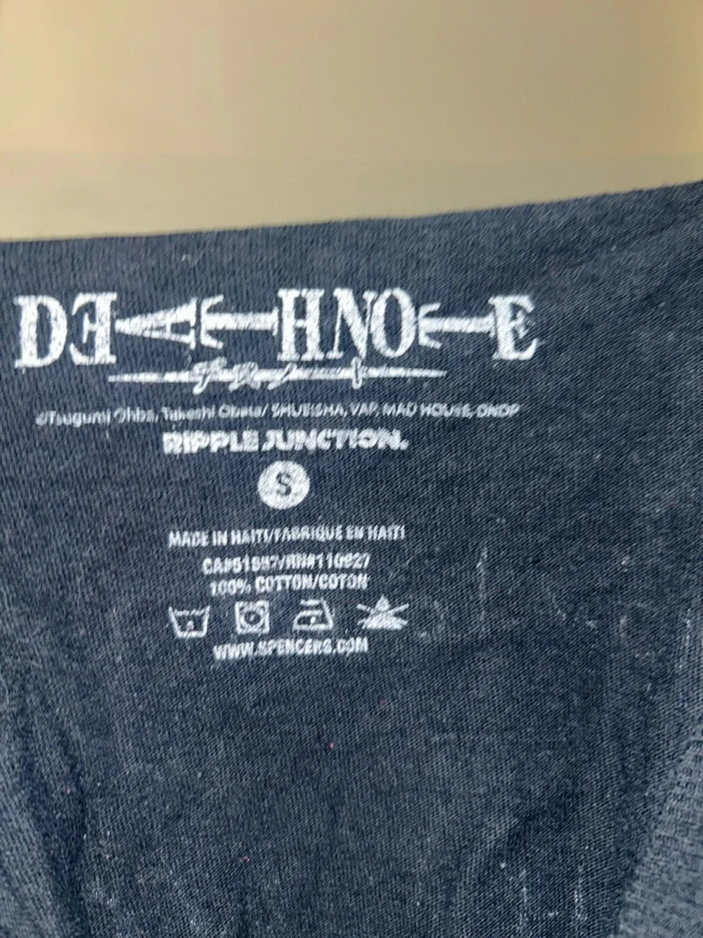 Spencer's Black Death Note Graphic Short Sleeve Tee - Picture 2 of 3